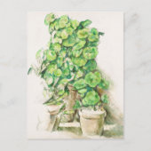 Cezanne Geraniums Vintage Botanische Kunstprint Briefkaart (Voorkant)