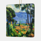Cezanne - Gezicht op l'Estaque, Keramisch Ornament (Links)
