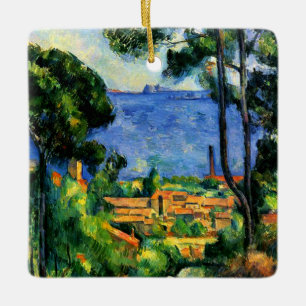 Cezanne - Gezicht op l'Estaque, Keramisch Ornament