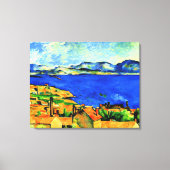 Cezanne - Golf van Marseille, beroemd schilderij, Canvas Afdruk (Voorkant)
