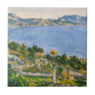 Cezanne - Golf van Marseille gezien vanuit L'Estaq Tegeltje