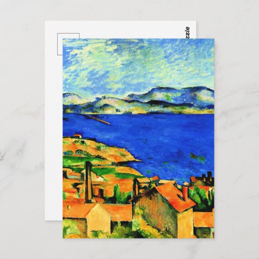 Cezanne - Golf van Marseille, populaire kunstwerke Briefkaart (Voorkant / Achterkant)
