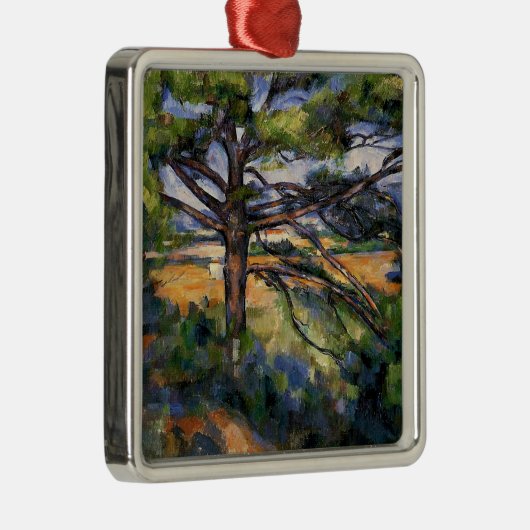 Cezanne - Grote Pine en Rode Aarde, Metalen Ornament (Rechts)