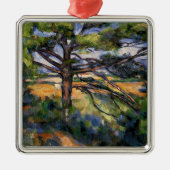 Cezanne - Grote Pine en Rode Aarde, Metalen Ornament (Voorkant)