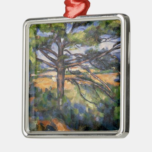 Cezanne - Grote Pine en Rode Aarde, Metalen Ornament (Links)
