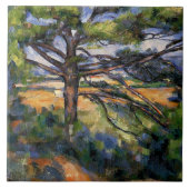 Cezanne - Grote Pine en Rode Aarde, Tegeltje (Voorkant)