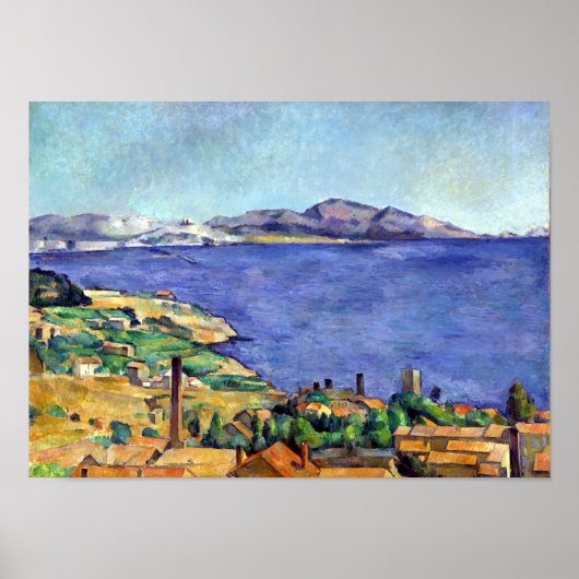 Cezanne Gulf van Marseille Seen uit L'Estaque Poster (Voorkant)