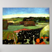 Cezanne - Haystacks in Bretagne Poster (Voorkant)