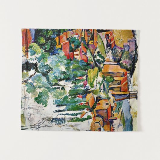 Cezanne - Het dorp Gardanne Wandkleed (Voorkant (horizontaal))