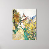 Cezanne, Het huis van Dr. Gachet, Auvers-sur-Oise, Canvas Afdruk (Voorkant)