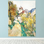 Cezanne, Het huis van Dr. Gachet, Auvers-sur-Oise, Canvas Afdruk (Insitu (Houten vloer))