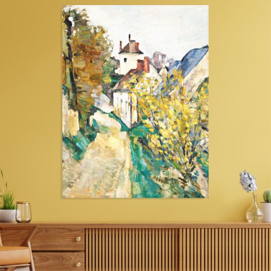 Cezanne, Het huis van Dr. Gachet, Auvers-sur-Oise, Canvas Afdruk (Insitu (Woonkamer))