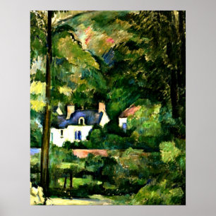 Cezanne - Huizen in het Groen-1881 Poster