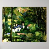 Cezanne - Huizen in het Groen-1881 Poster (Voorkant)