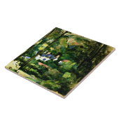 Cezanne - Huizen in het groen, 1881, Tegeltje (Zijkant)