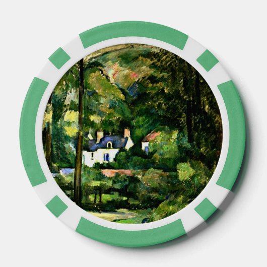 Cezanne - Huizen in het groen Poker Chips (Achterkant)