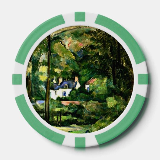 Cezanne - Huizen in het groen Poker Chips (Voorkant)