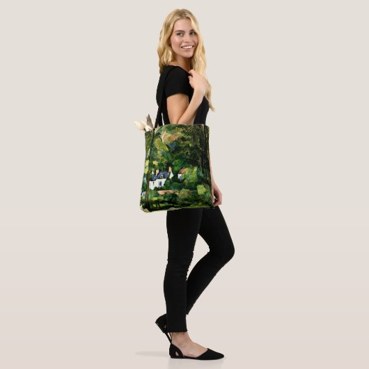 Cezanne - Huizen in het groen Tote Bag (Op model)