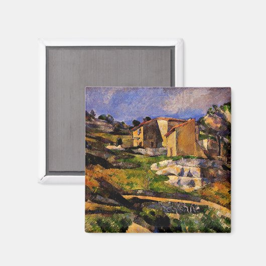 Cezanne - Huizen in Provence Magneet (Voorkant / Achterkant)