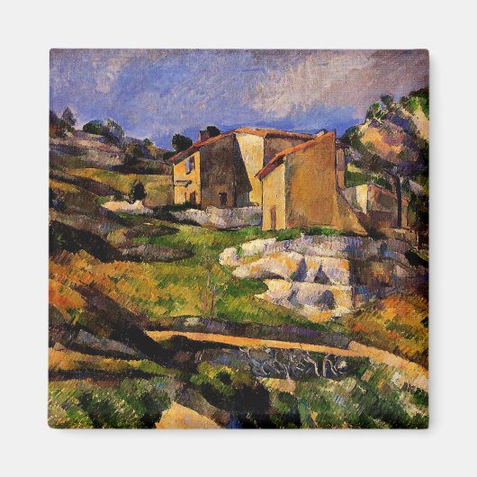 Cezanne - Huizen in Provence Magneet (Voorkant)