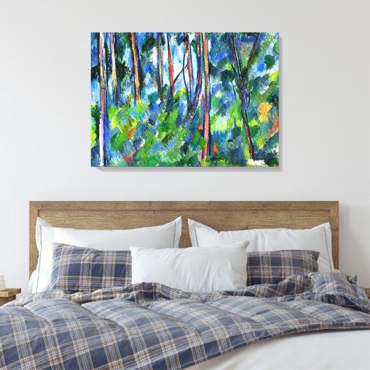 Cezanne - In de bossen, beroemd schilderij Canvas Afdruk (Insitu (Slaapkamer))