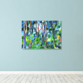 Cezanne - In de Bossen, beroemd schilderij Canvas Afdruk (Insitu (Houten vloer))