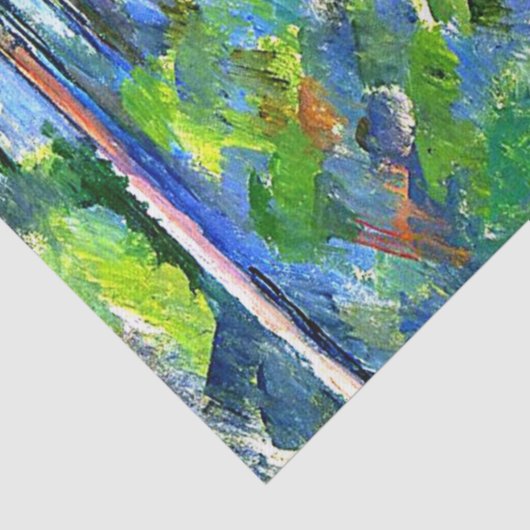 Cezanne - In de bossen, beroemd schilderij Tissuepapier (Detail)