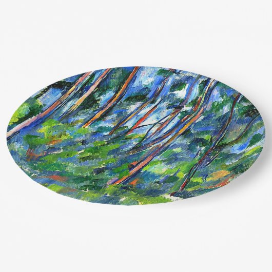 Cezanne - In de Bossen Papieren Bordje (Gekanteld)