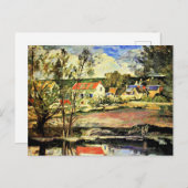 Cezanne - In de Oise-vallei, mooie kunst Briefkaart (Voorkant / Achterkant)