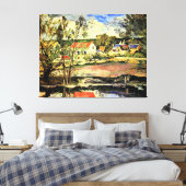 Cezanne - In de vallei van de Oise, schilderkunst Canvas Afdruk (Insitu (Slaapkamer))