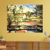 Cezanne - In de vallei van de Oise, schilderkunst Canvas Afdruk (Insitu (Woonkamer))