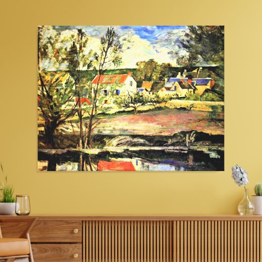 Cezanne - In de vallei van de Oise, schilderkunst Canvas Afdruk (Insitu (Woonkamer))