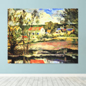 Cezanne - In de vallei van de Oise, schilderkunst Canvas Afdruk (Insitu (Houten vloer))