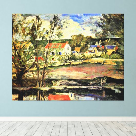 Cezanne - In de vallei van de Oise, schilderkunst Canvas Afdruk (Insitu (Houten vloer))