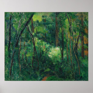 Cézanne - Interieur van een bos Poster