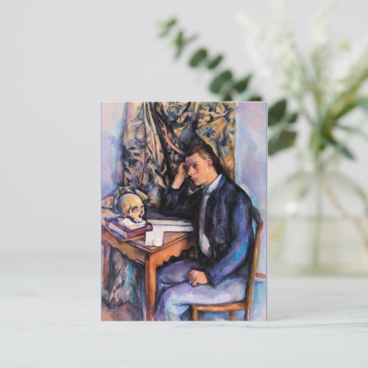 Cezanne - Jong Man en schedel Briefkaart (Staand voorkant)