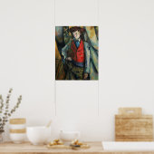 Cézanne - Jongen met rode vest Poster (Keuken)