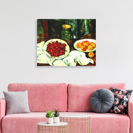 Cezanne - Kersen, Canvas Afdruk (Insitu (Woonkamer))