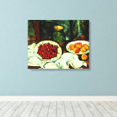 Cezanne - Kersen, Canvas Afdruk (Insitu (Houten vloer))