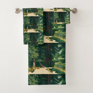 Cezanne-laan bij Jas de Bouffan Vintage Print Bad Handdoek