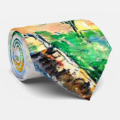 Cezanne - Land in Auvers-Sur-Oise Stropdas (Opgerold)