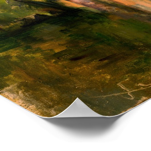 Cézanne - Landhuis langs de rivier Poster (Hoek)