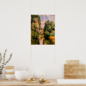 Cézanne - Landhuis langs de rivier Poster (Keuken)