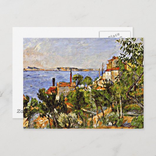 Cezanne - Landschap, studie naar de natuur, 1876 Briefkaart (Voorkant / Achterkant)