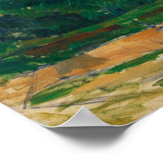 Cézanne - Landschap van de Jas de Bouffan Poster (Hoek)