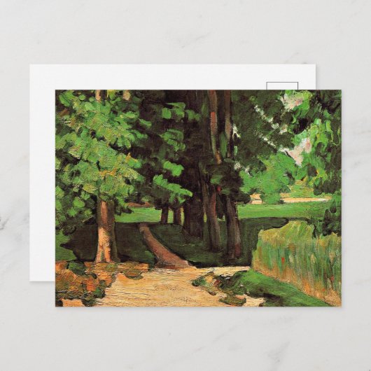Cezanne - Lane of Chestnut Trees Briefkaart (Voorkant / Achterkant)