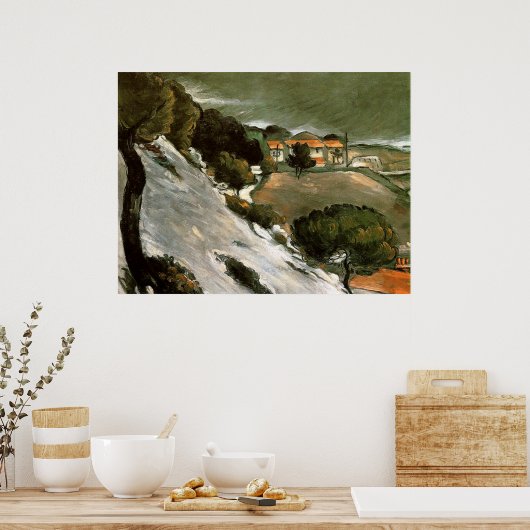 Cezanne - L'Estaque Melting Snow Poster (Keuken)