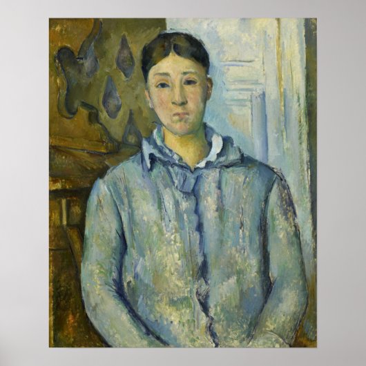 Cézanne - Madame Cézanne in blauw Poster (Voorkant)