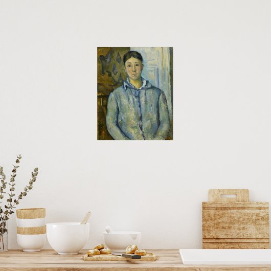 Cézanne - Madame Cézanne in blauw Poster (Keuken)