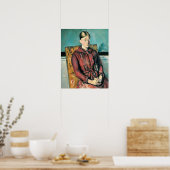 Cézanne - Madame Cézanne in een gele stoel Poster (Keuken)